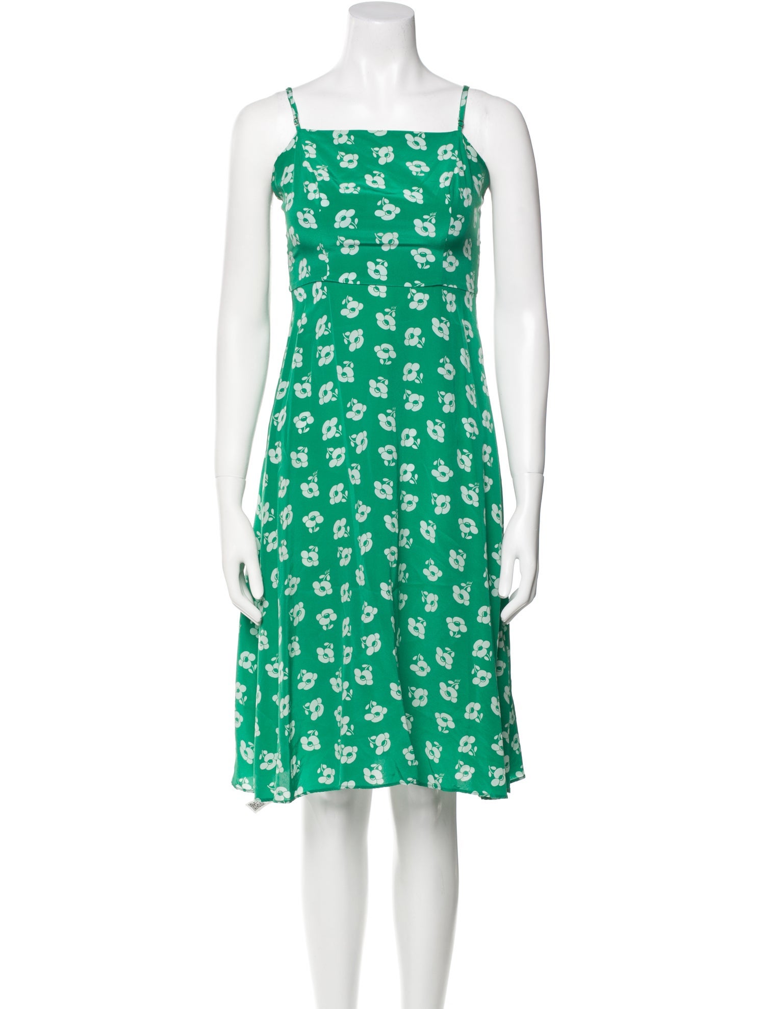 HVN Silk Knee-Length Dress