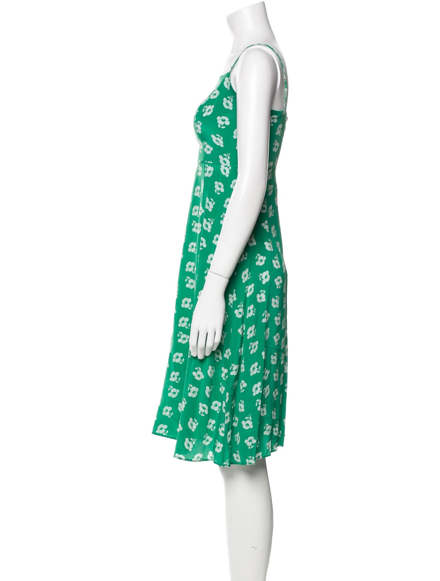 HVN Silk Knee-Length Dress