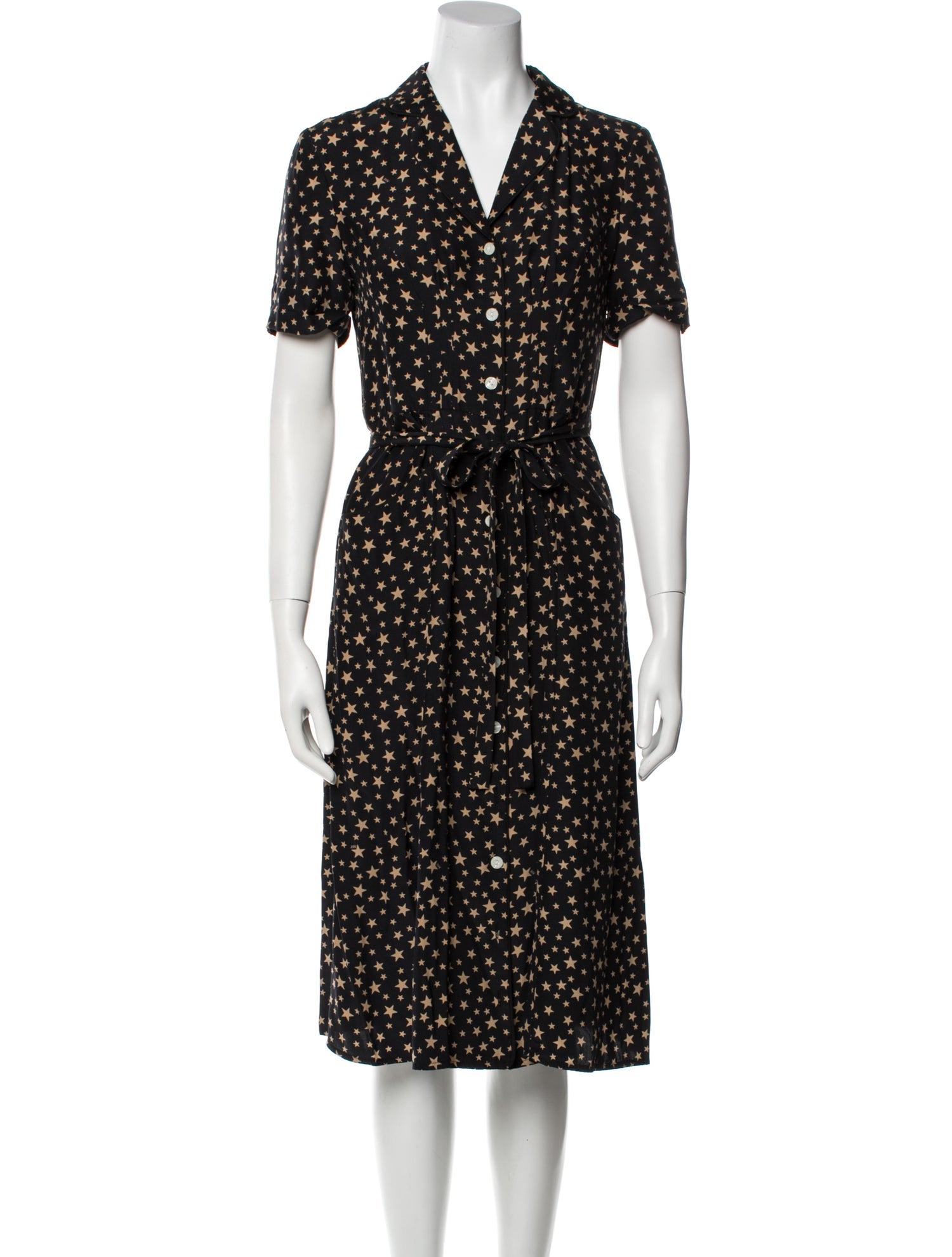 HVN Silk Midi Length Dress