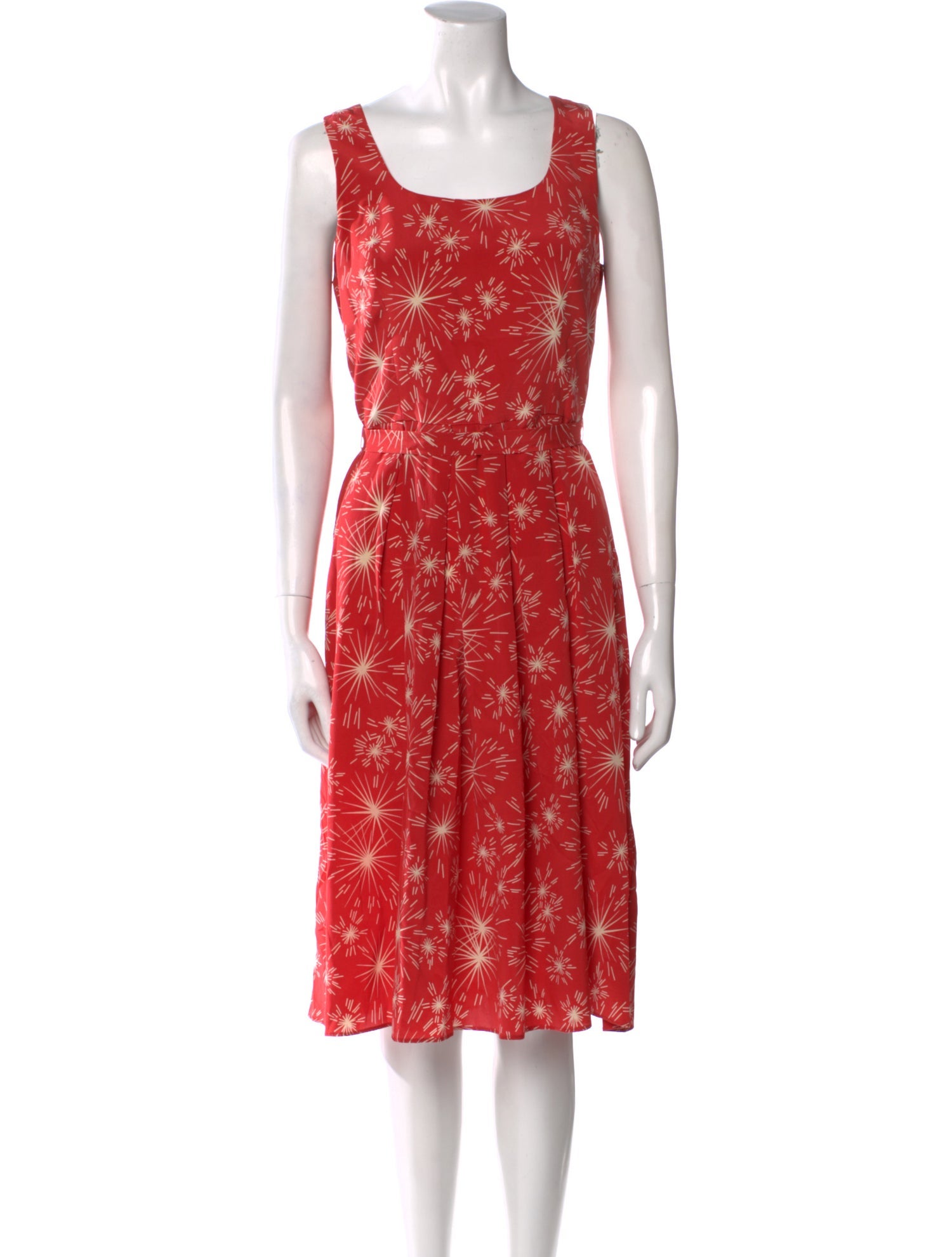 HVN Silk Midi Length Dress