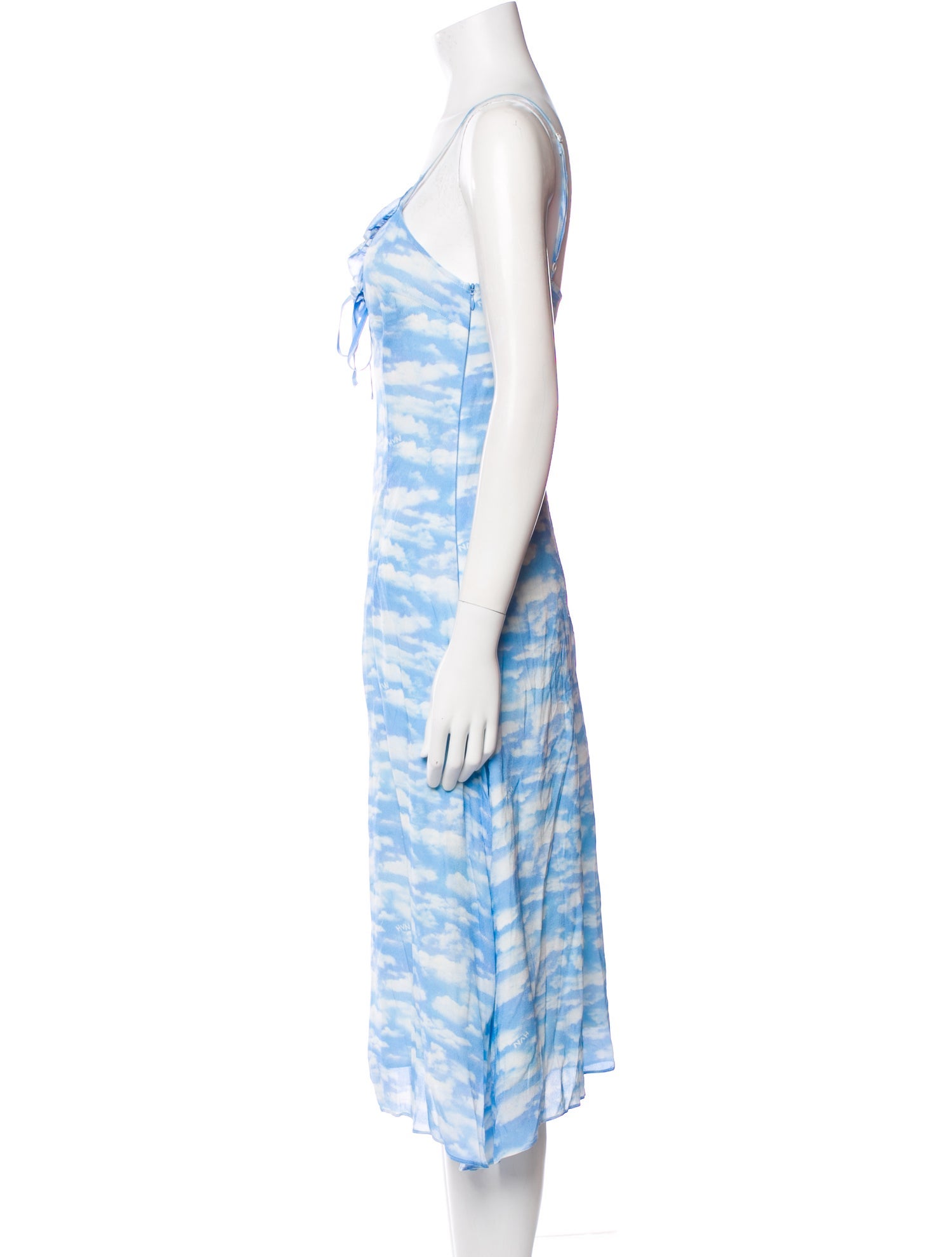HVN Tie-Dye Print Midi Length Dress