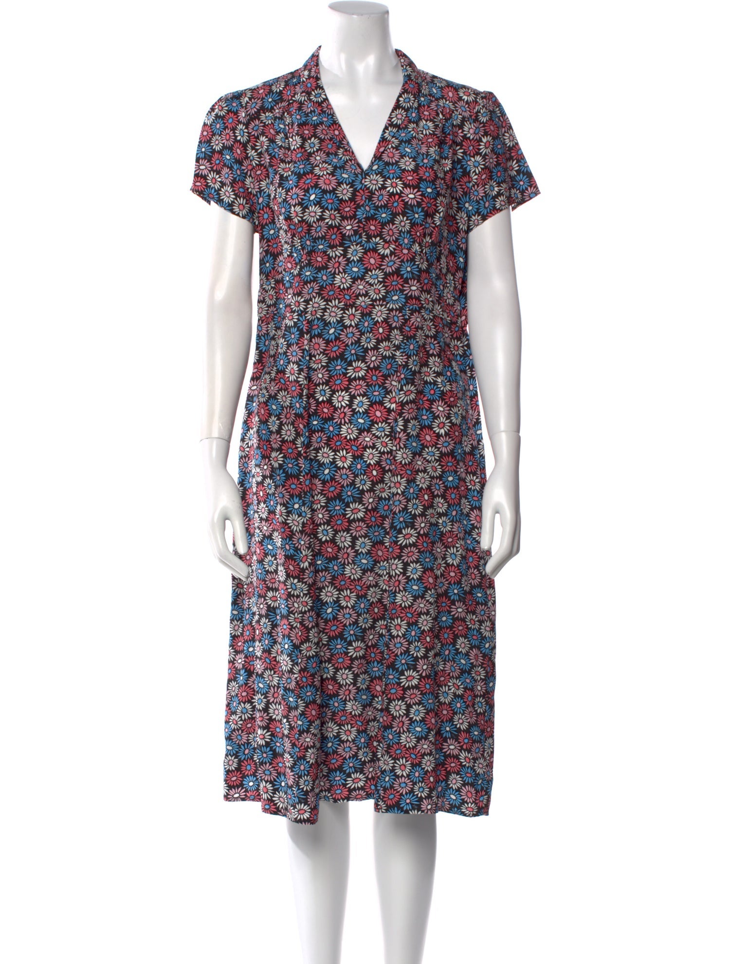 HVN Silk Midi Length Dress