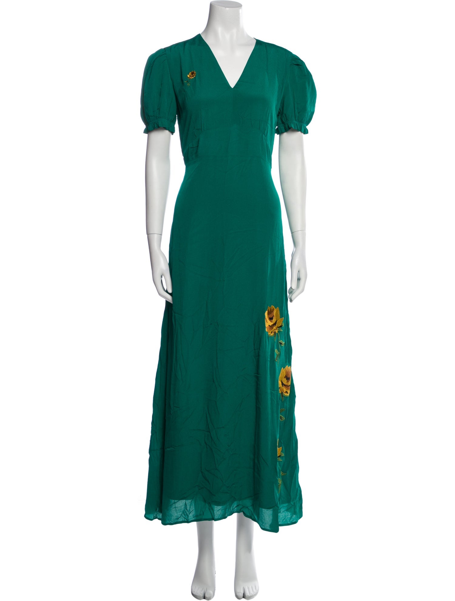 HVN V-Neck Long Dress