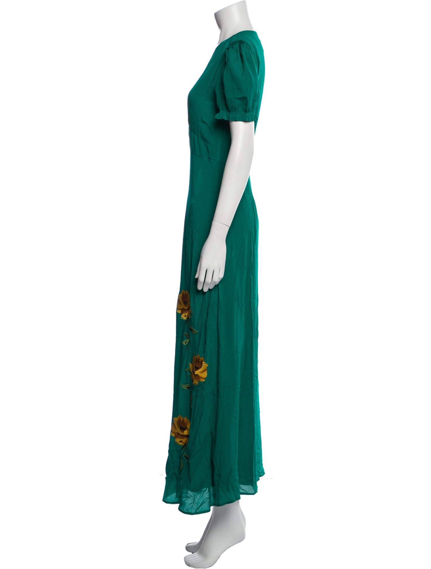 HVN V-Neck Long Dress