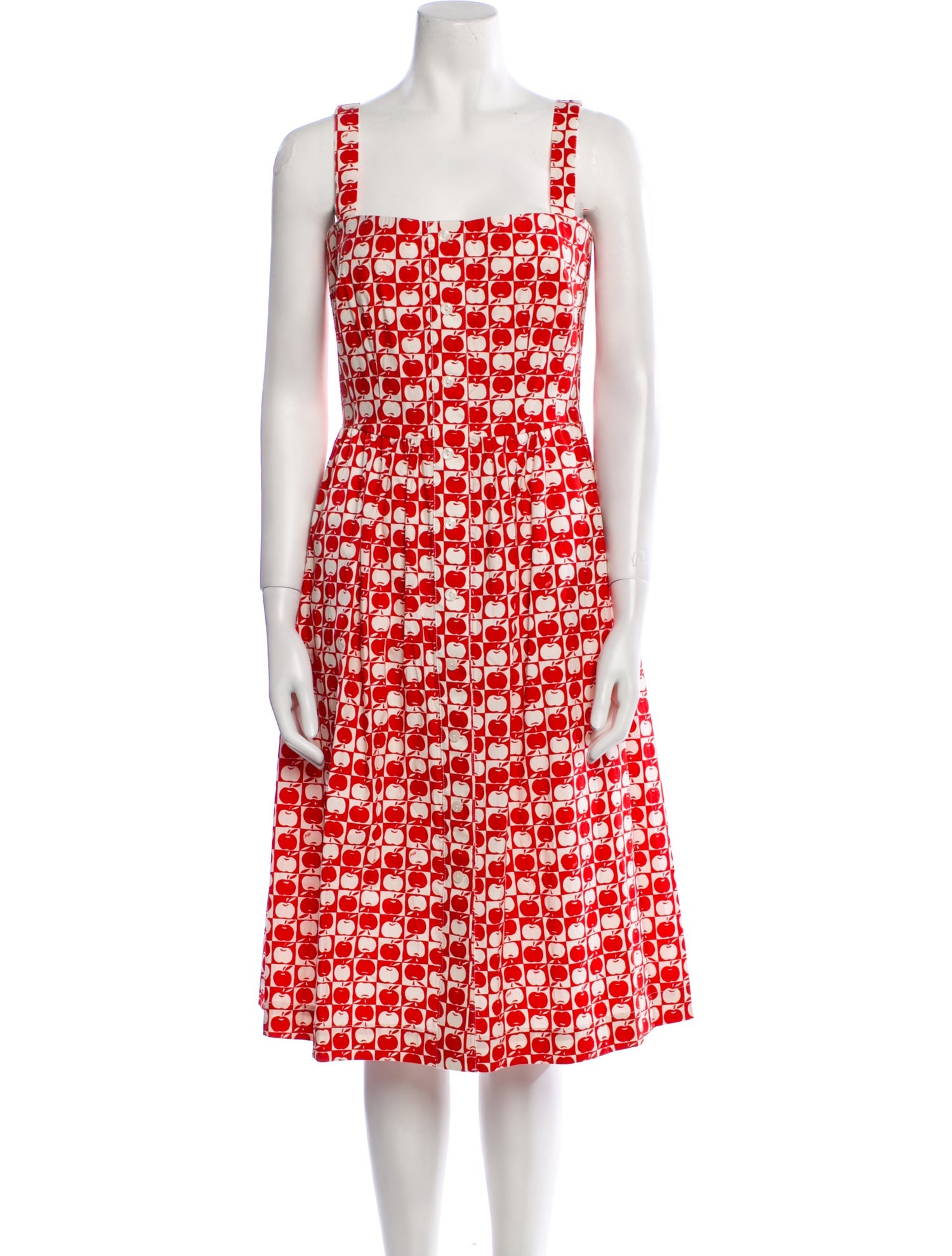 HVN Printed Midi Length Dress