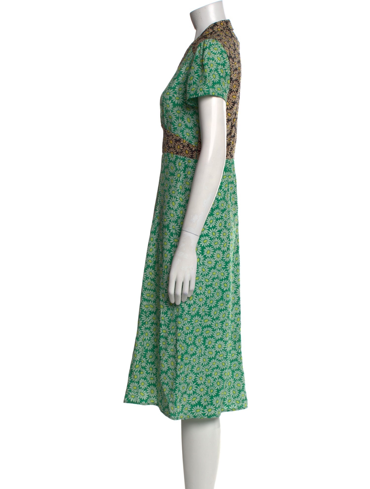 HVN Silk Midi Length Dress