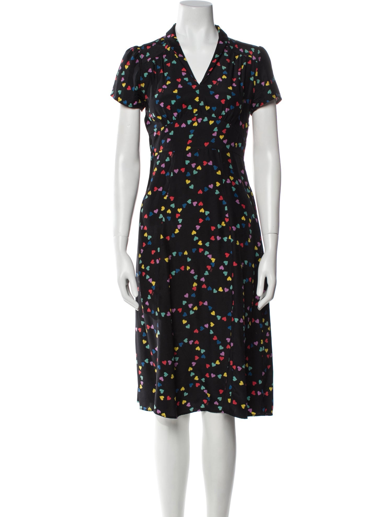 HVN Silk Midi Length Dress