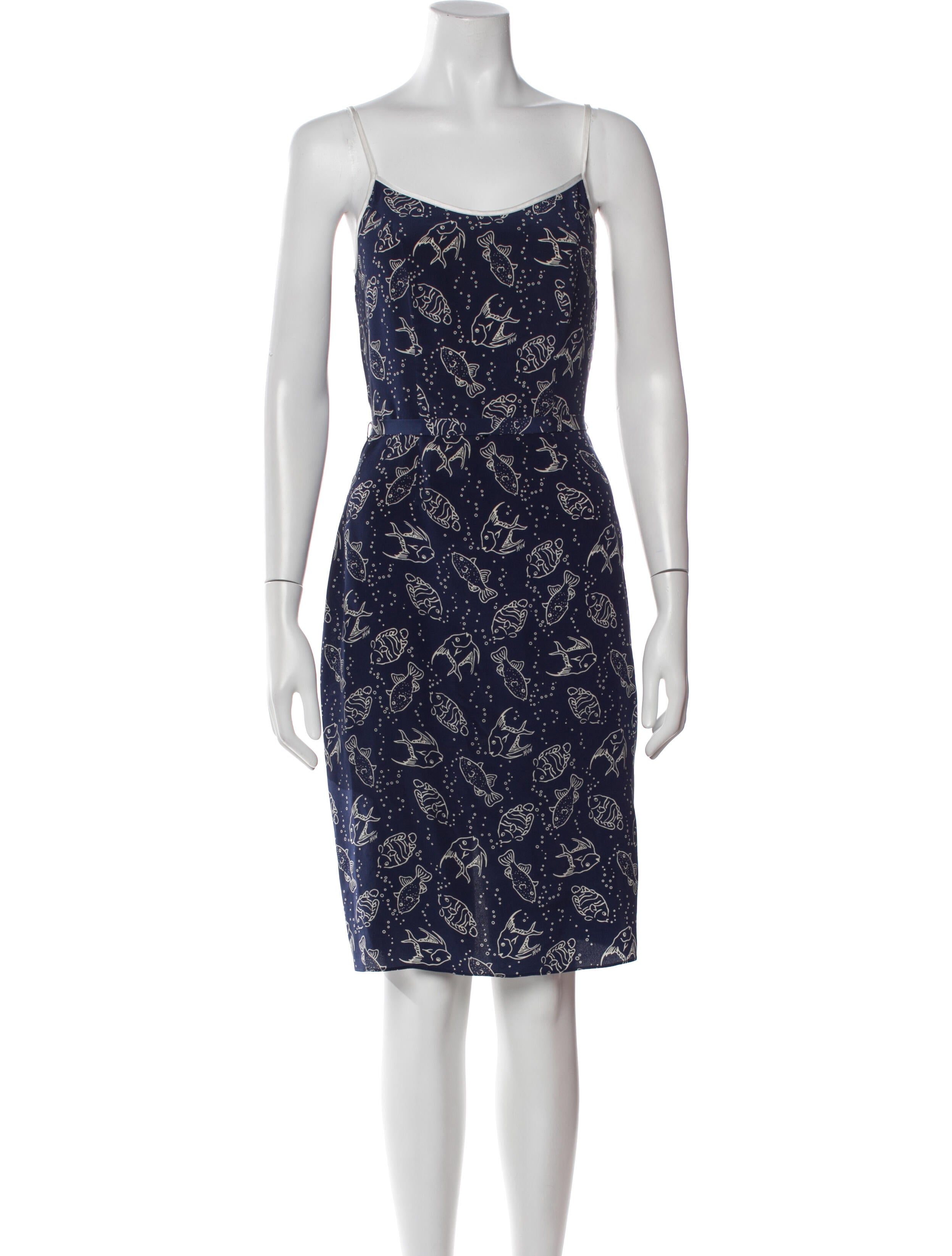 HVN Silk Knee-Length Dress