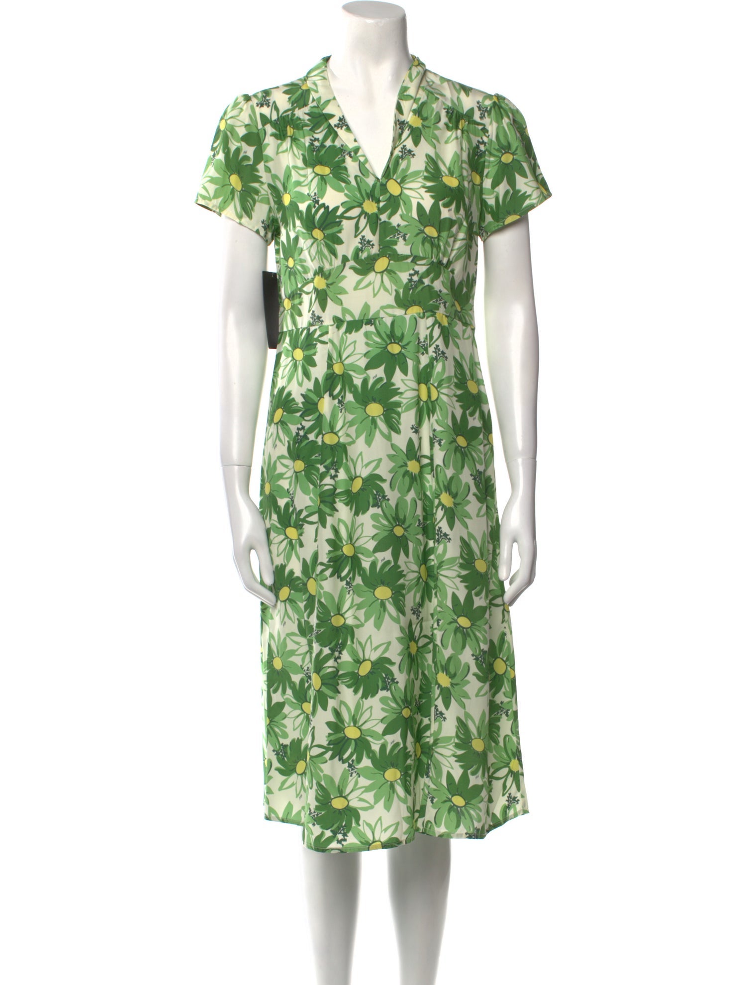 HVN Silk Midi Length Dress