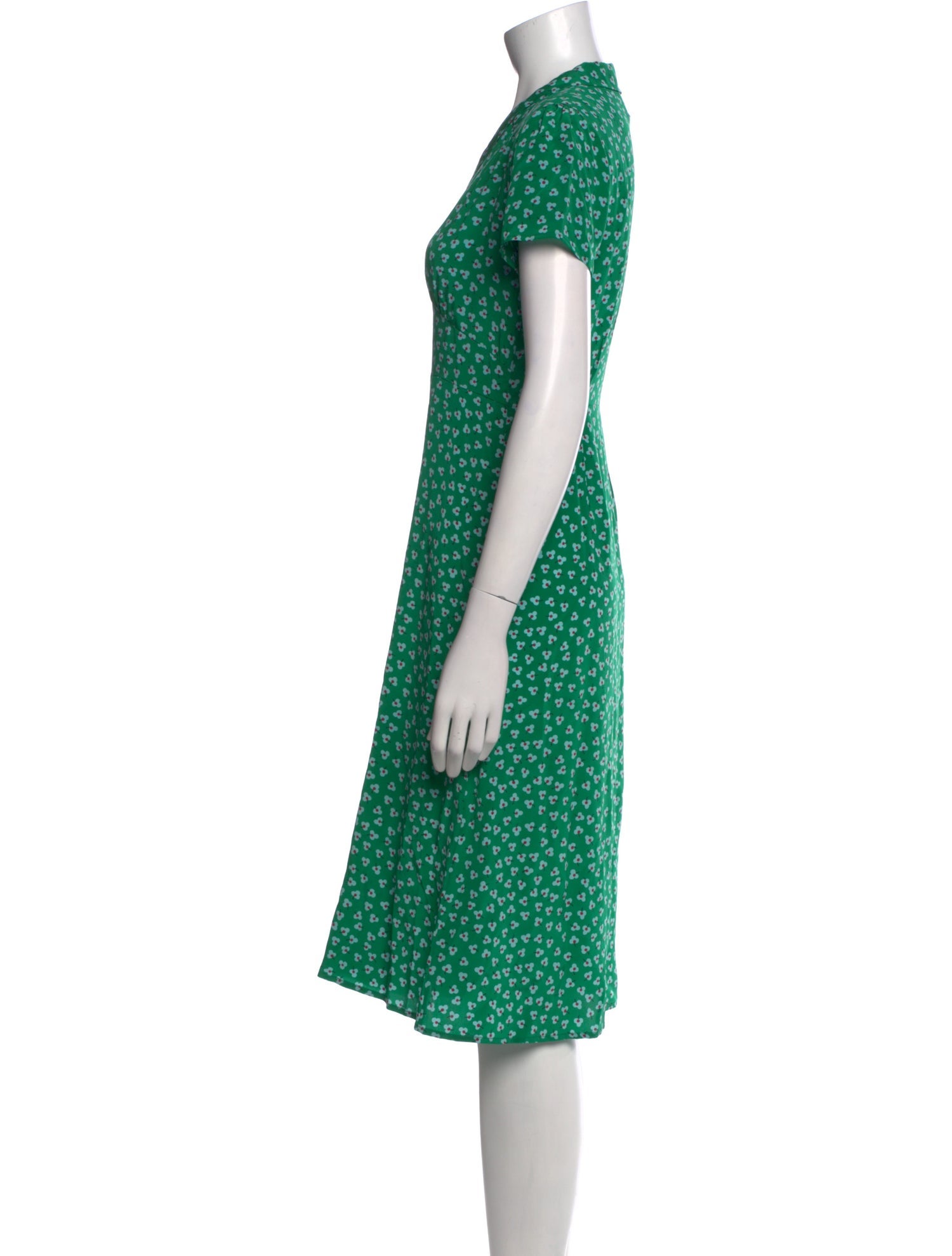 HVN Silk Midi Length Dress