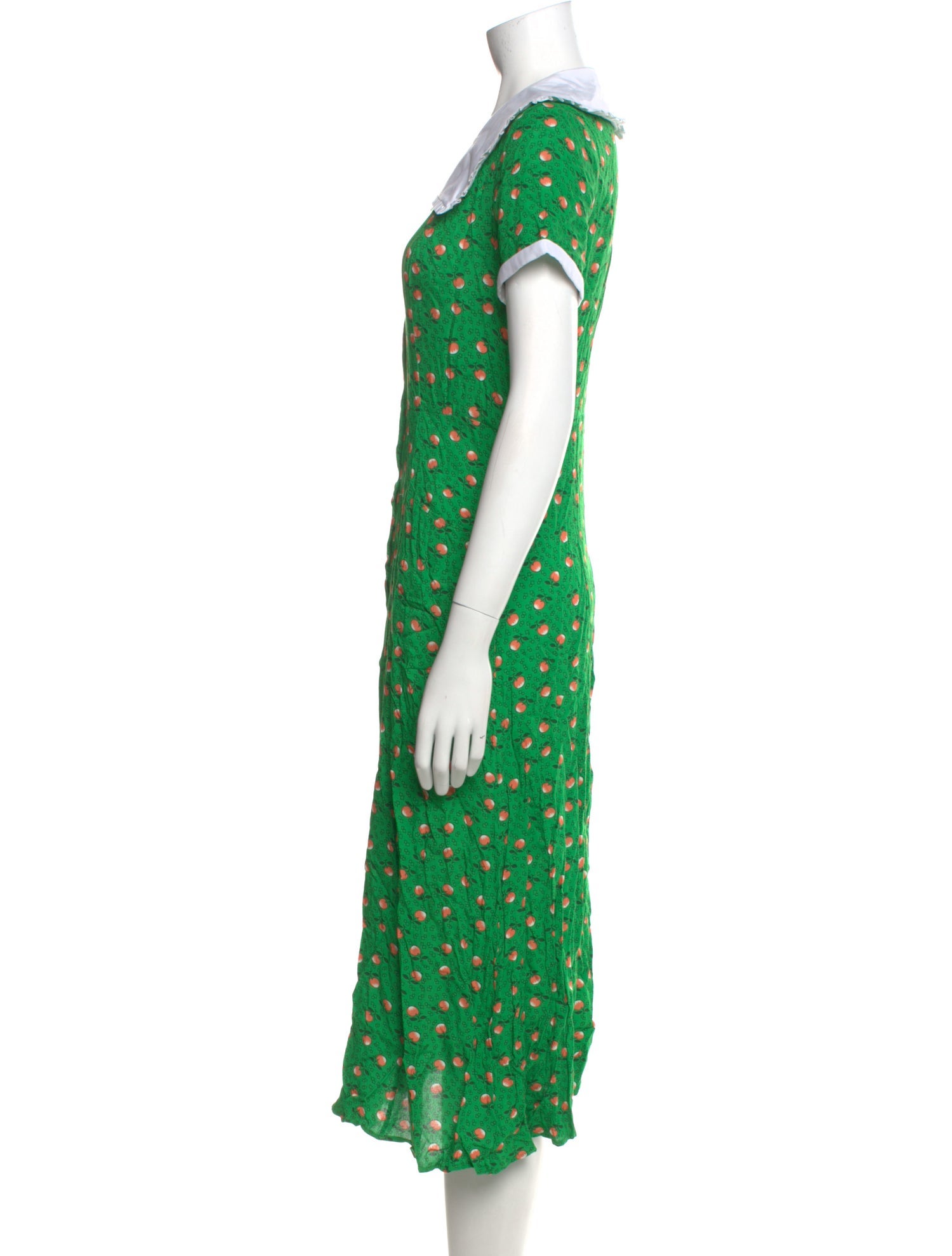 HVN Printed Midi Length Dress
