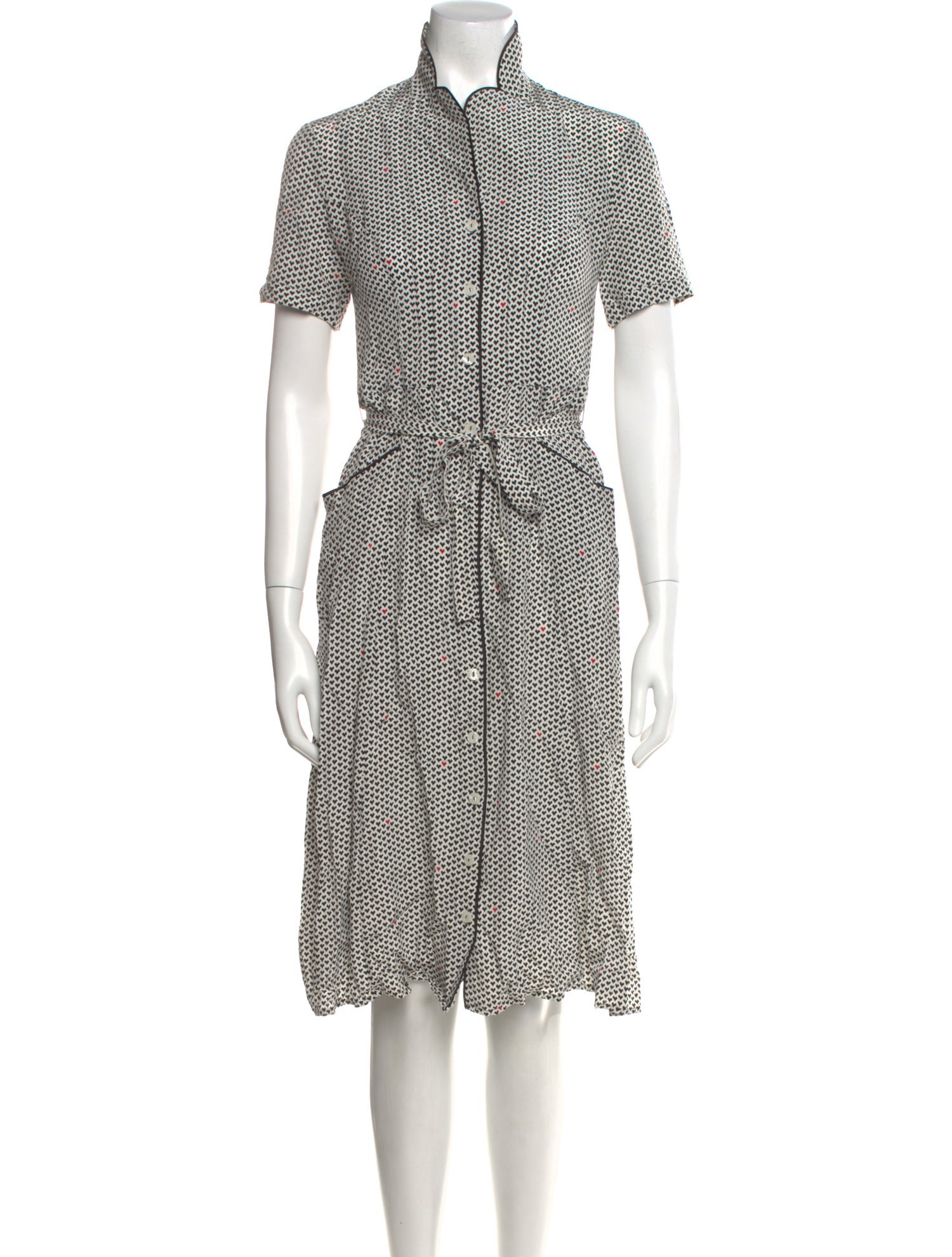 HVN Silk Midi Length Dress