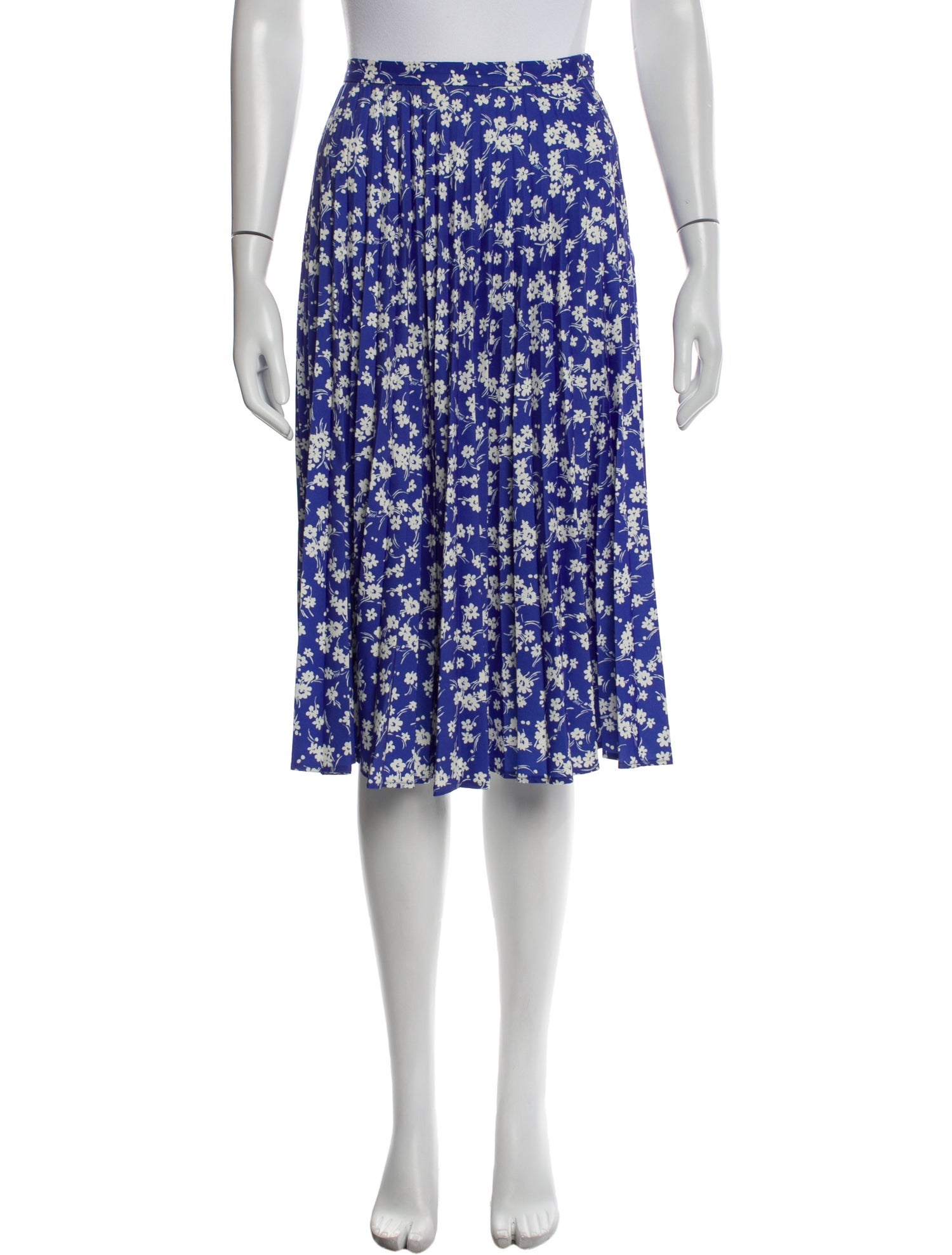 HVN Floral Print Knee-Length Skirt