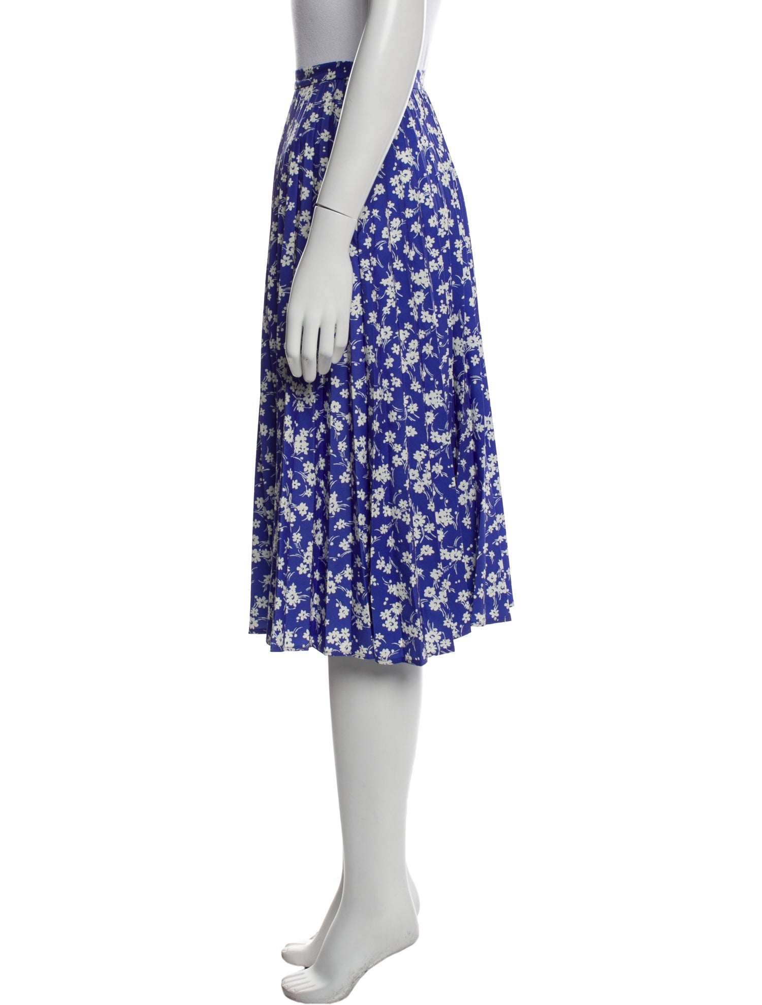 HVN Floral Print Knee-Length Skirt