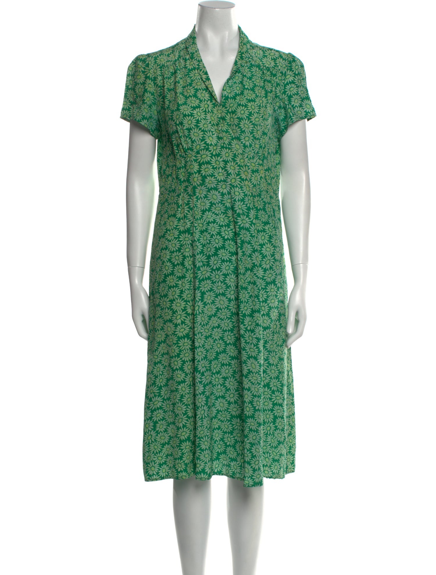 HVN Silk Midi Length Dress