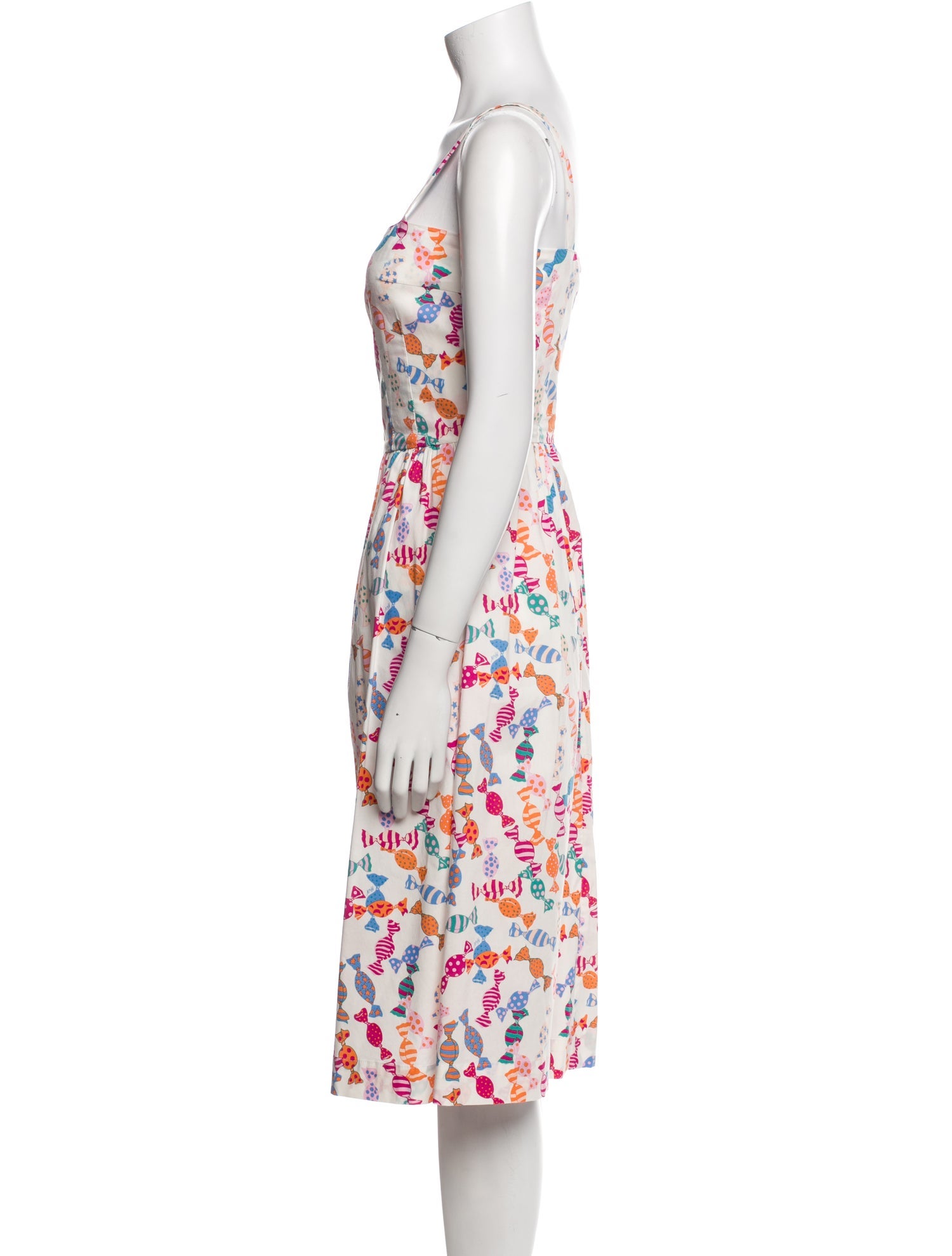HVN Floral Print Midi Length Dress