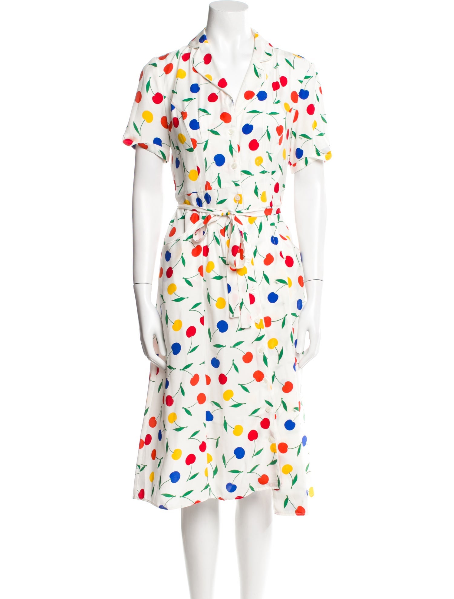 HVN Silk Midi Length Dress