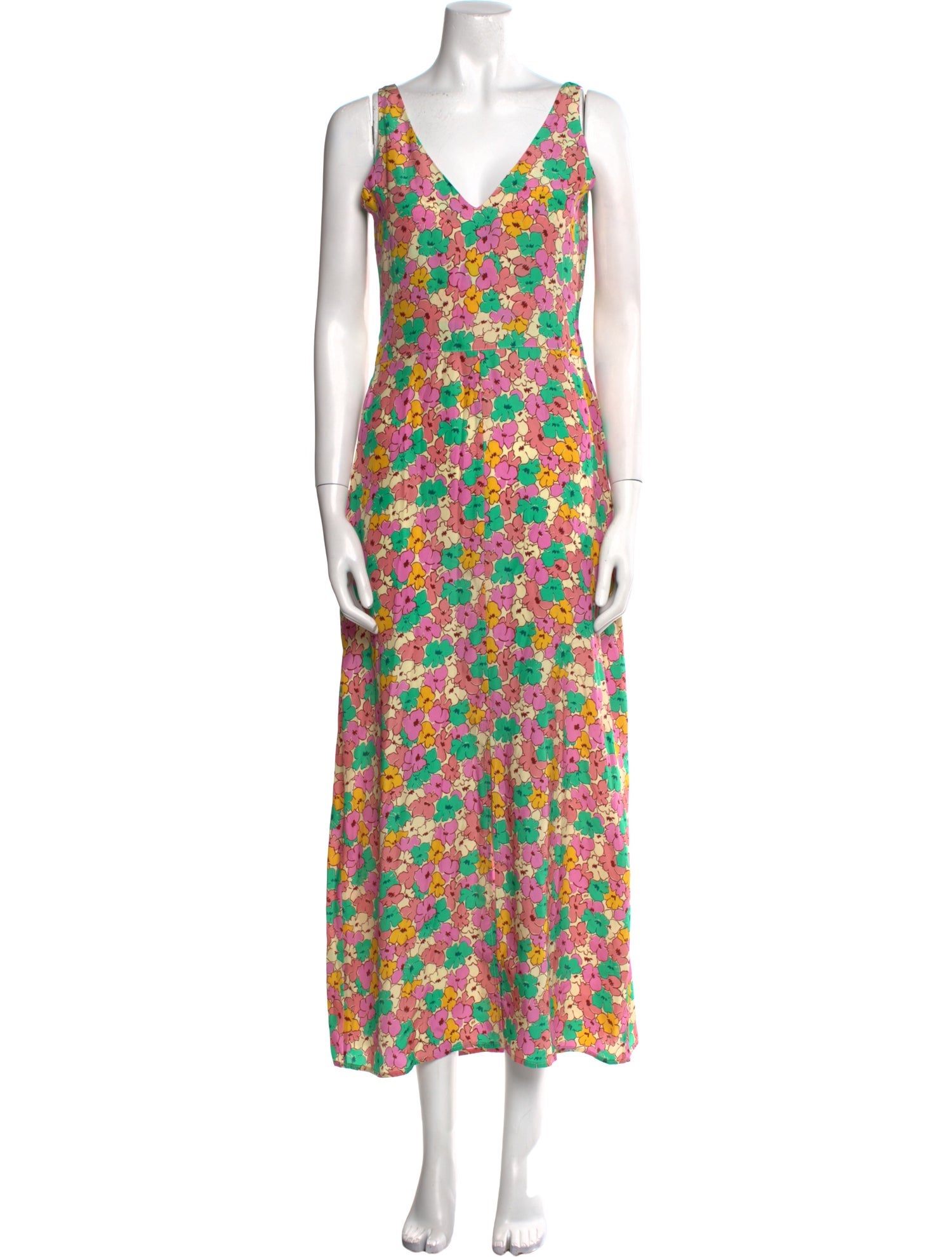 HVN Floral Print Long Dress