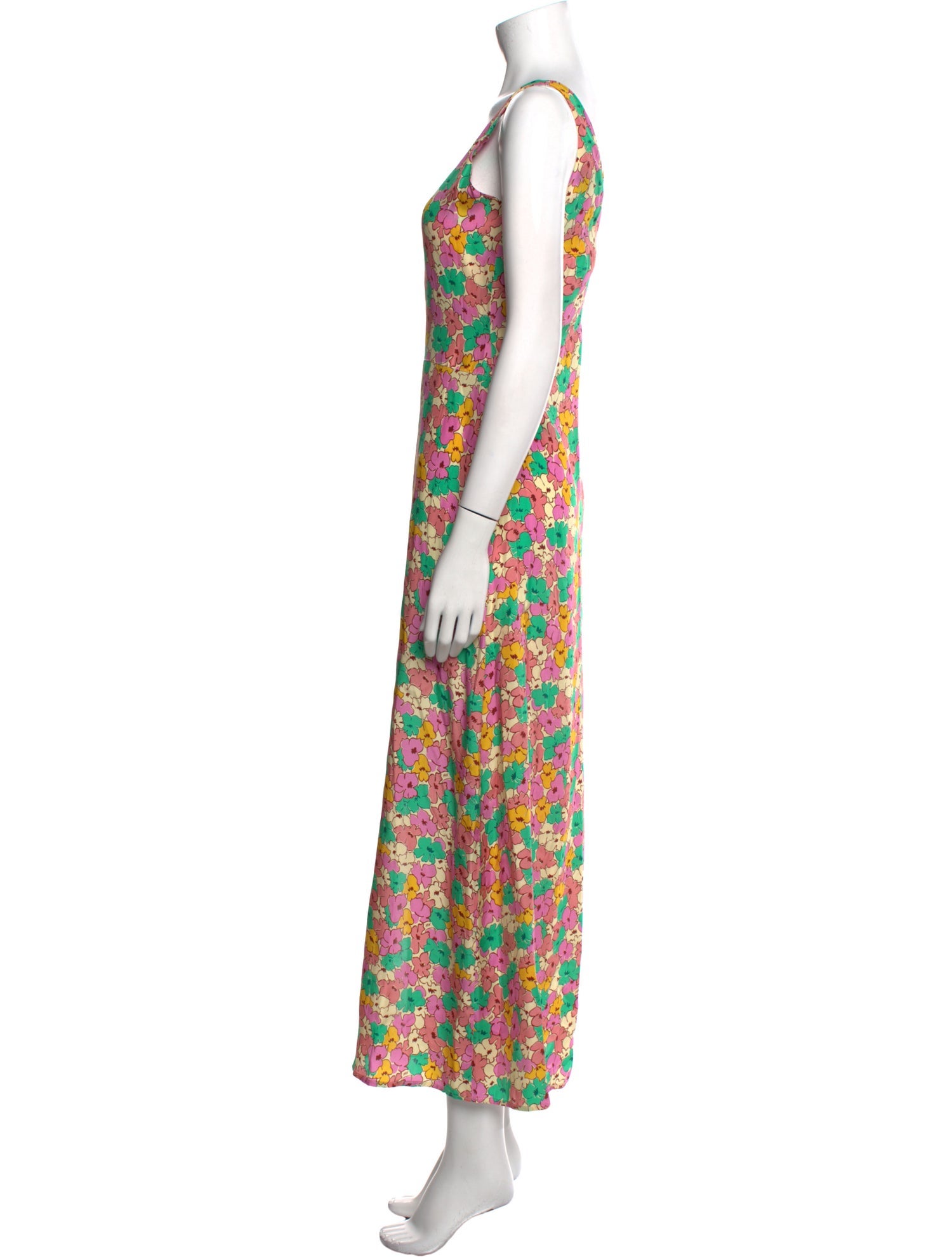 HVN Floral Print Long Dress