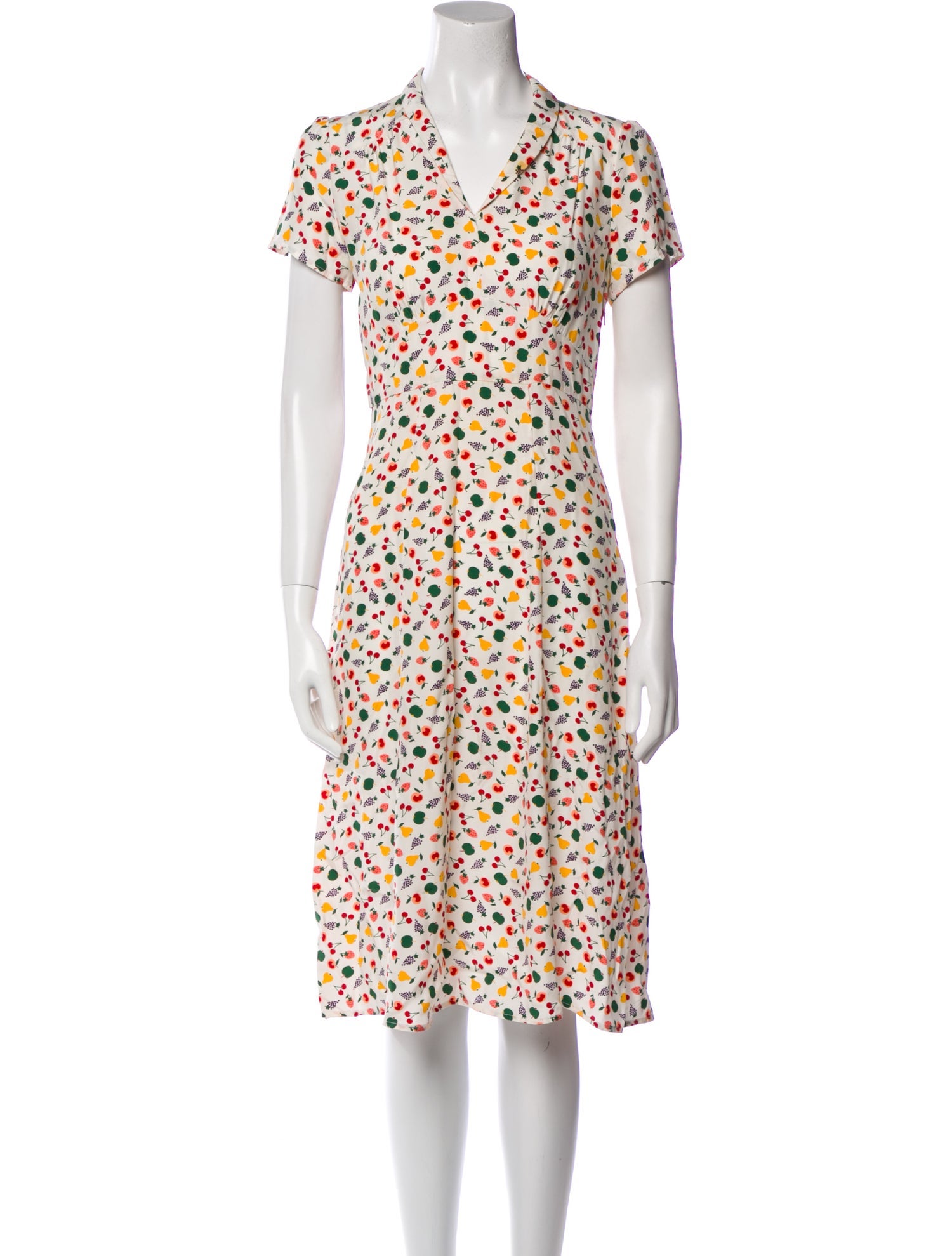 HVN Silk Midi Length Dress