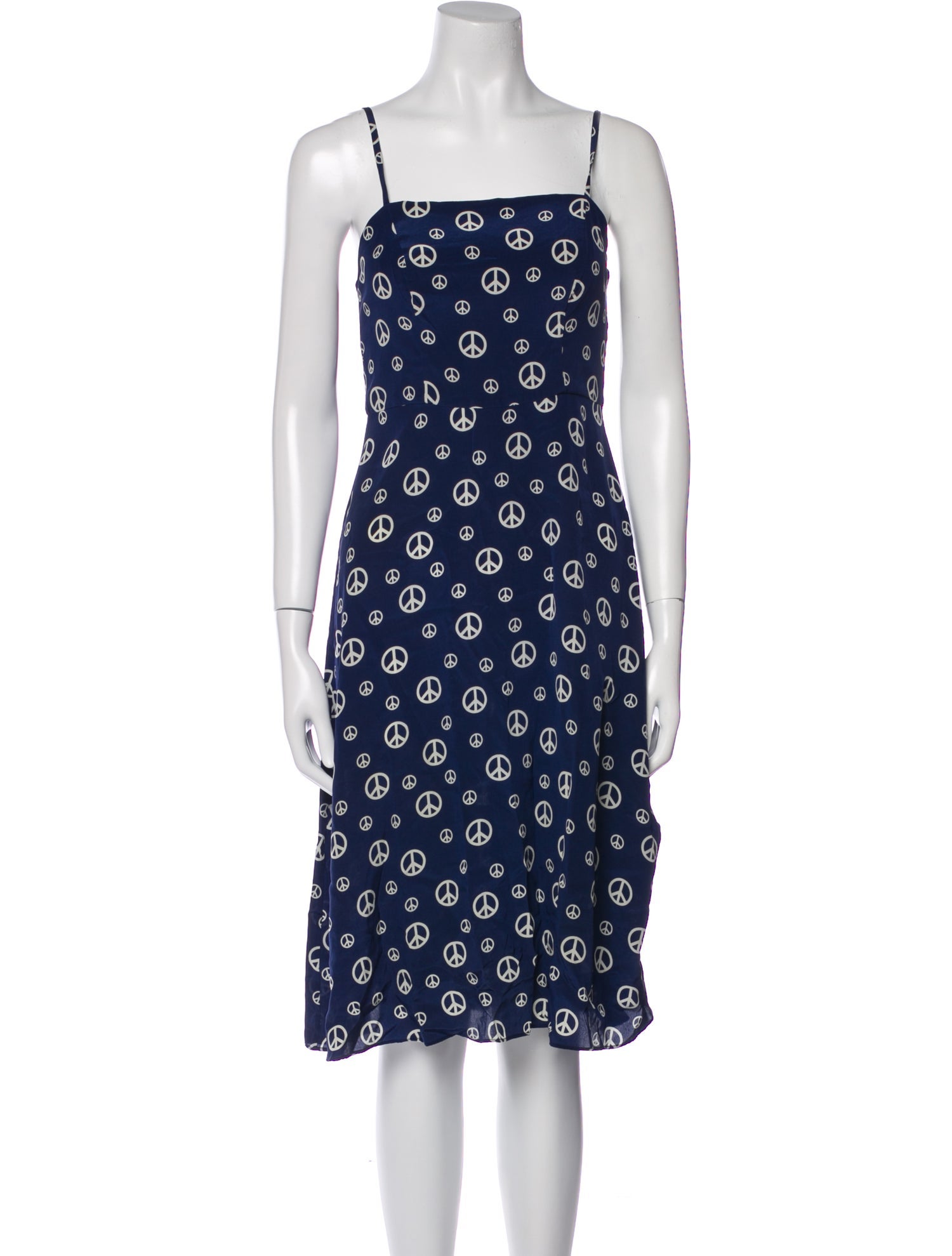 HVN Silk Knee-Length Dress