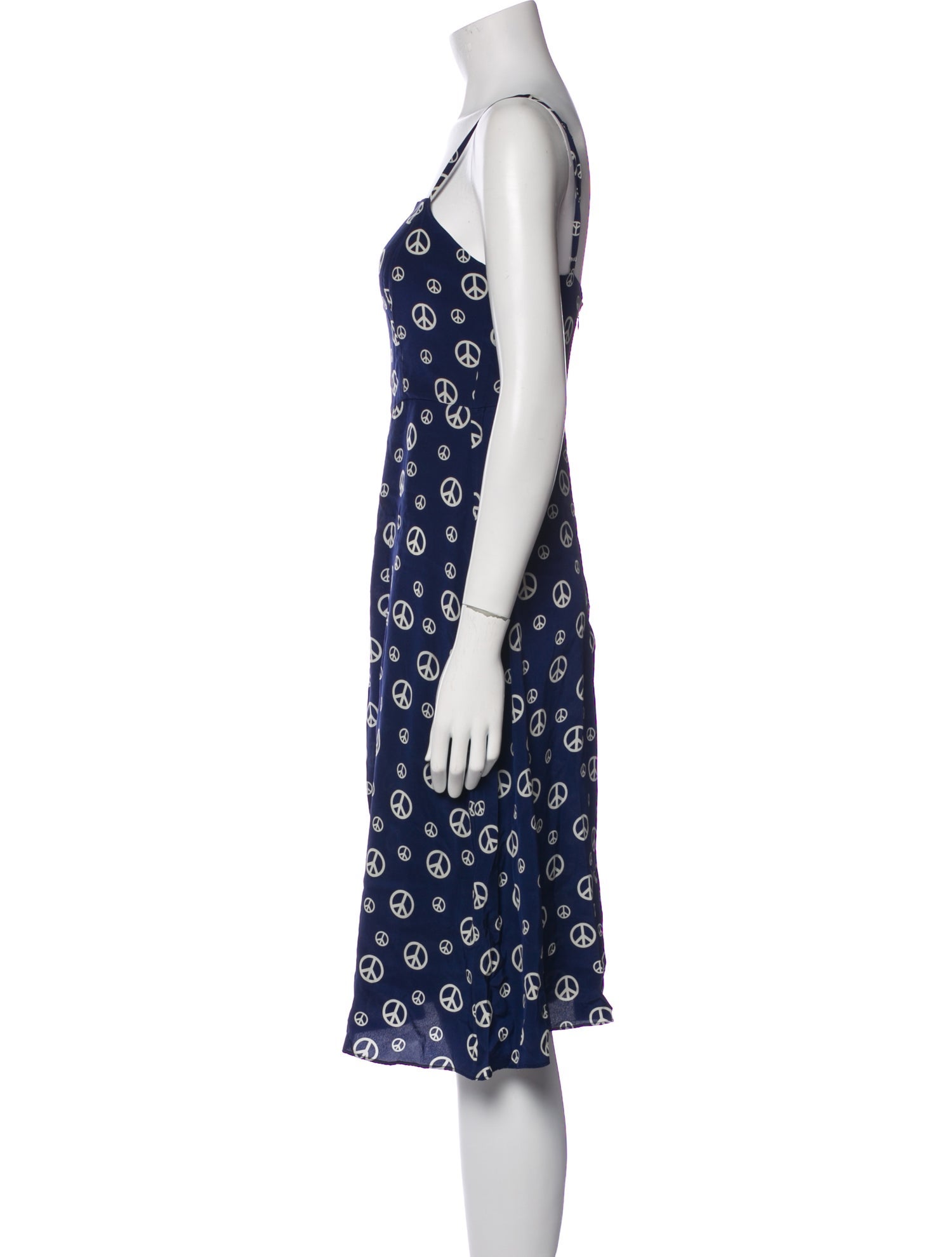 HVN Silk Knee-Length Dress