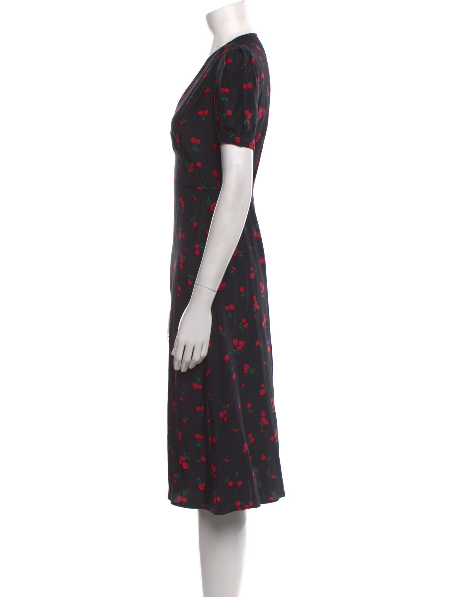 HVN Floral Print Knee-Length Dress