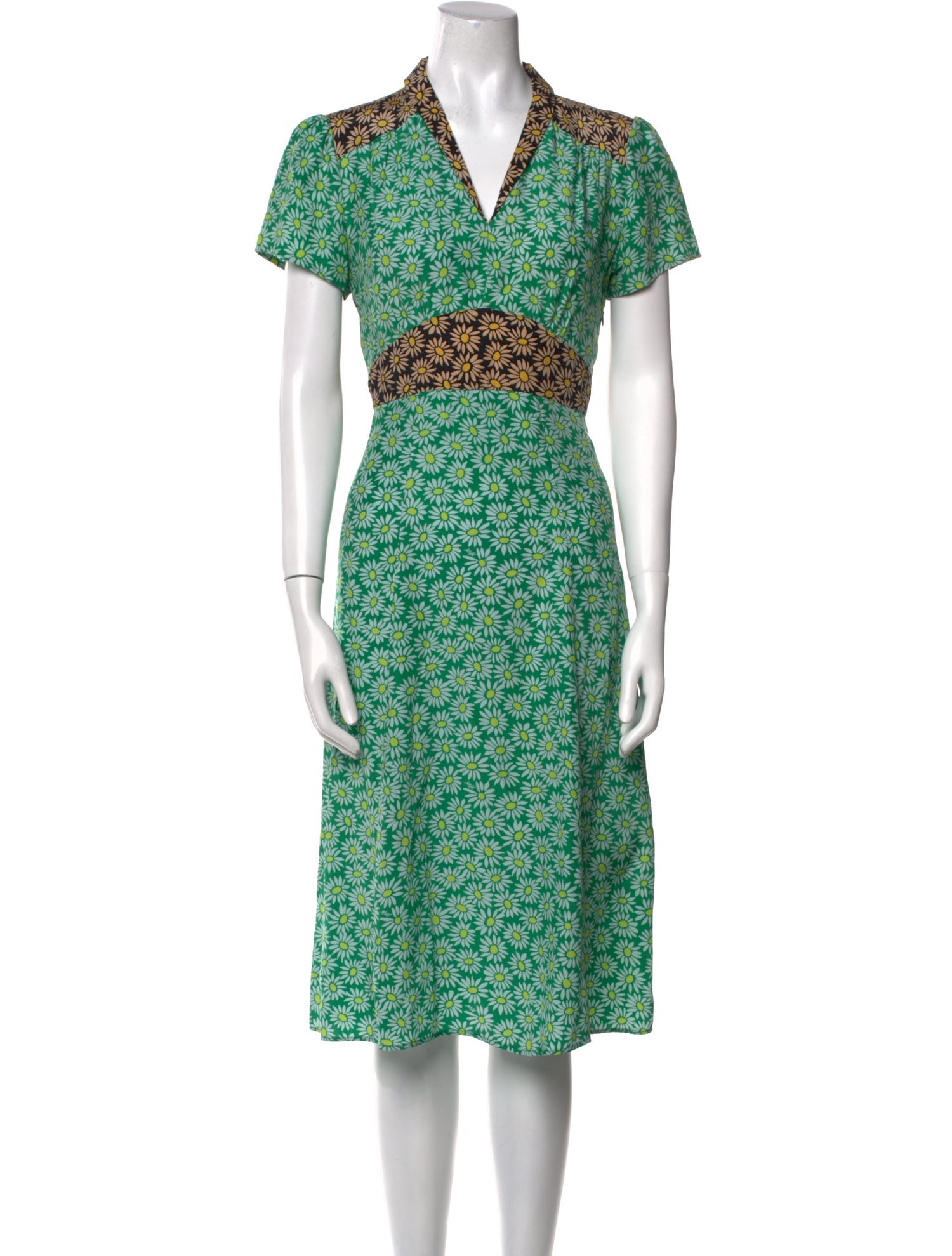 HVN Silk Midi Length Dress