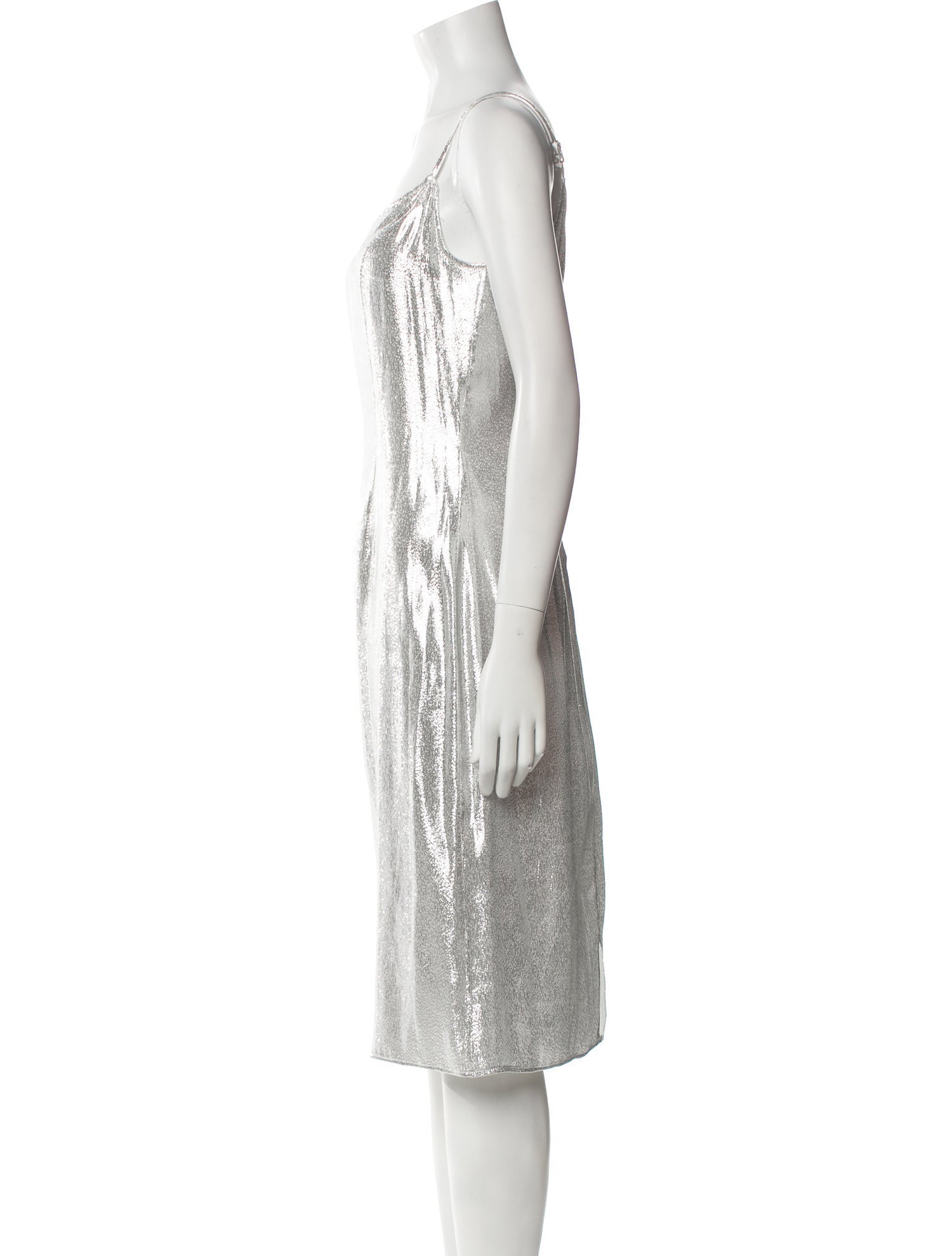 HVN V-Neck Midi Length Dress