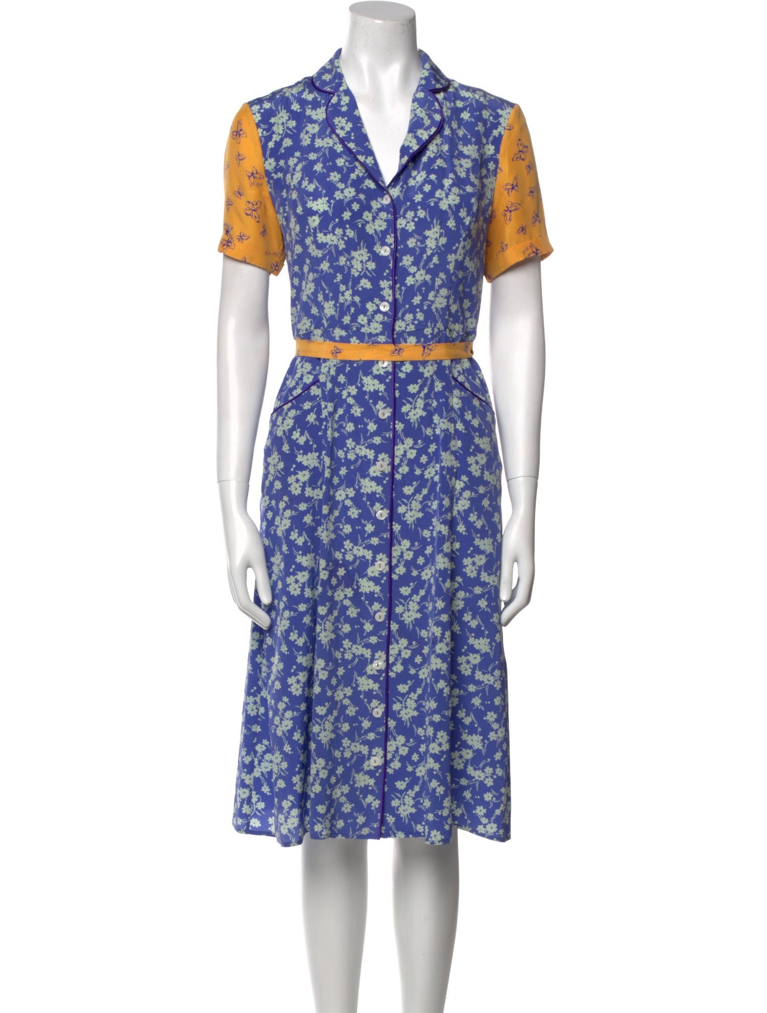 HVN Silk Midi Length Dress