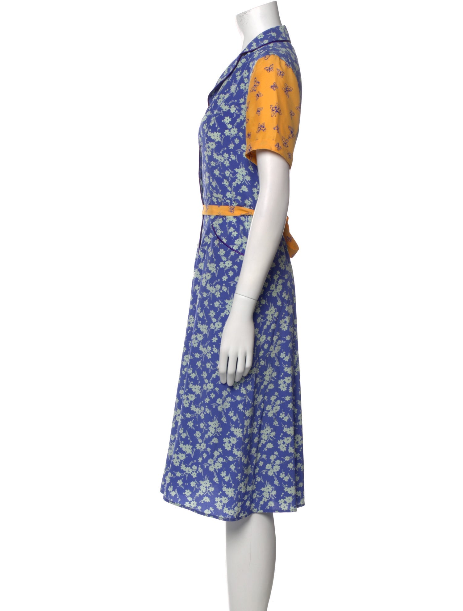 HVN Silk Midi Length Dress