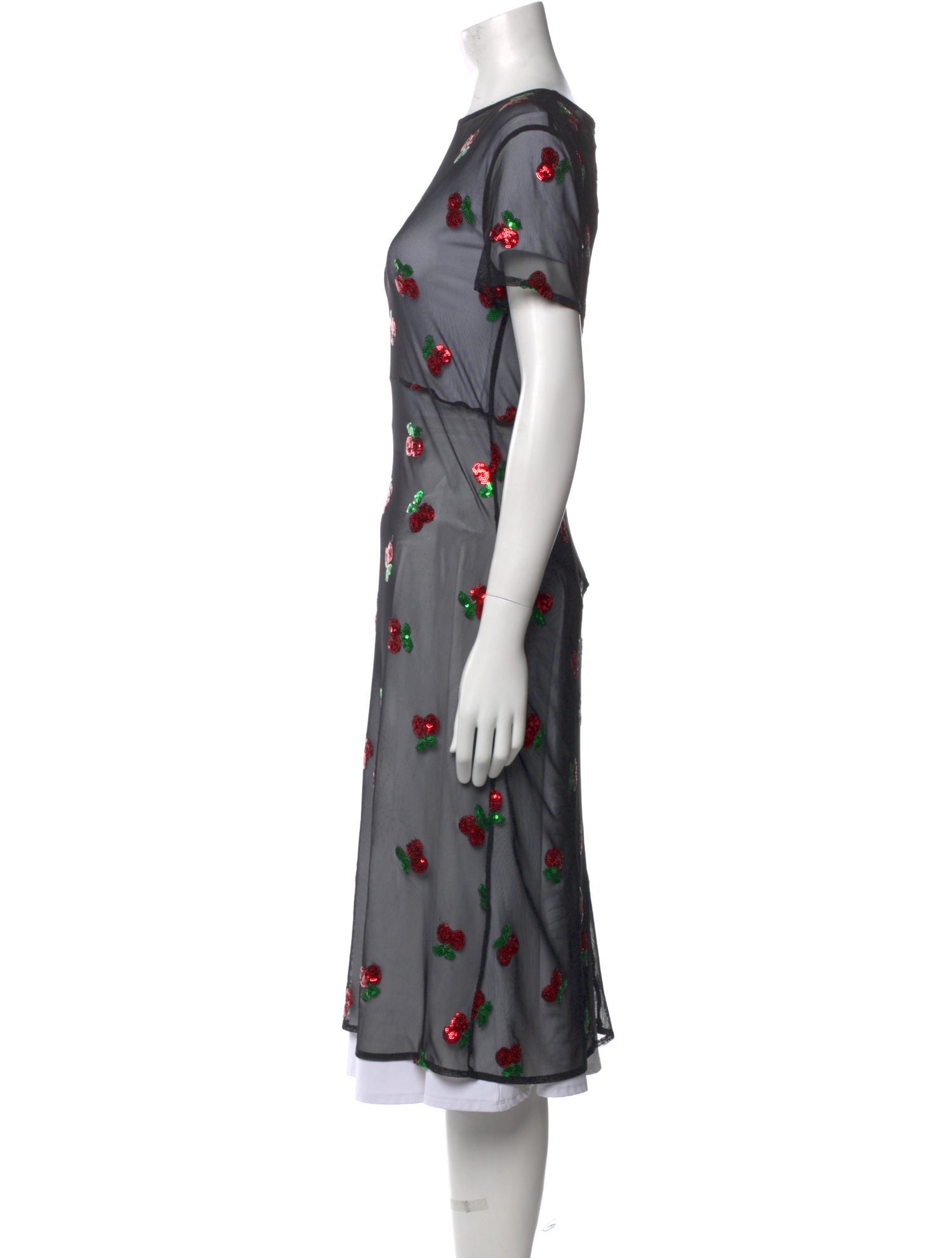 HVN Printed Midi Length Dress