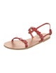 HVN Leather Slingback Sandals