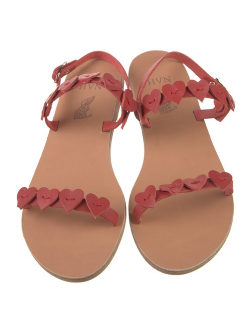 HVN Leather Slingback Sandals