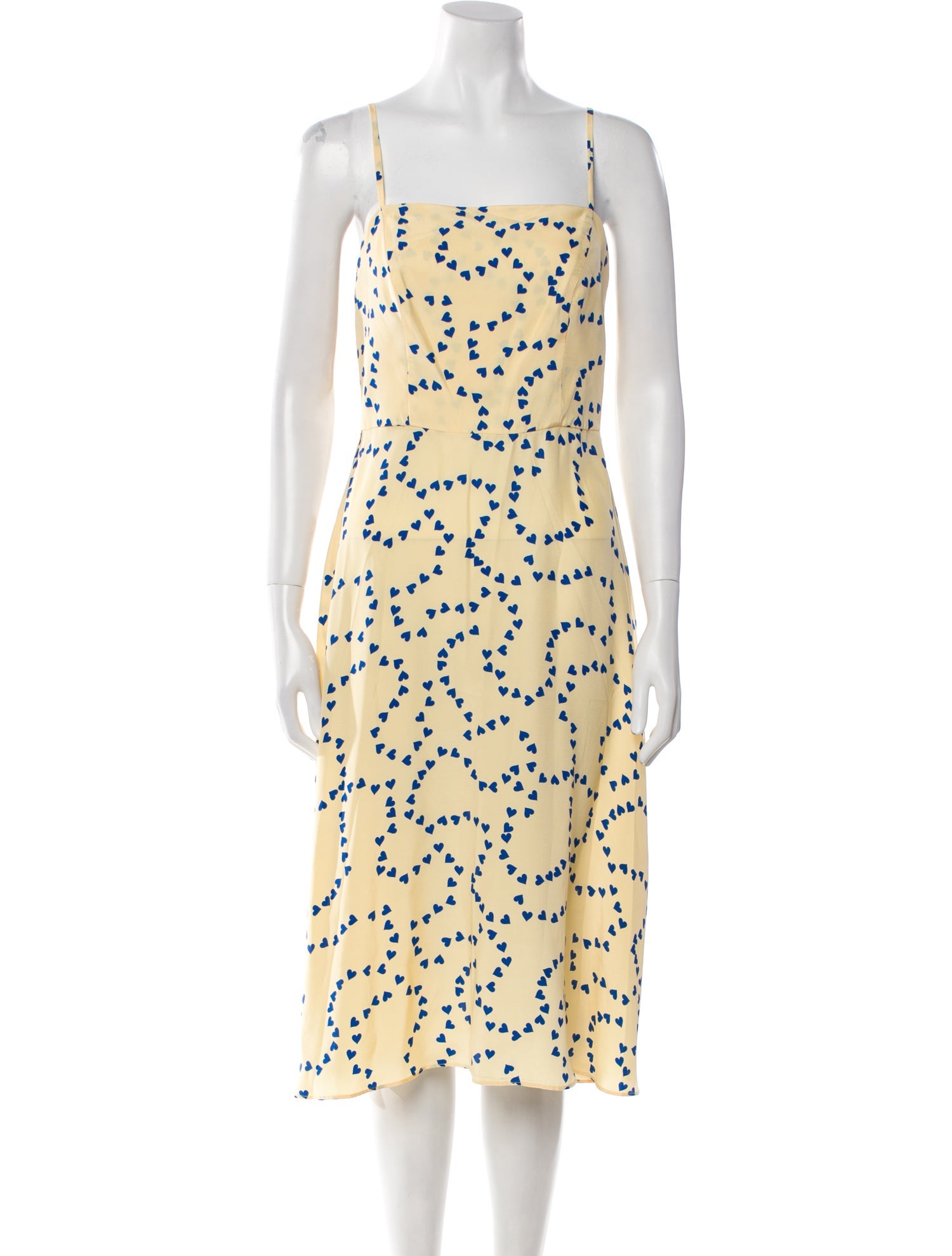 HVN Silk Midi Length Dress