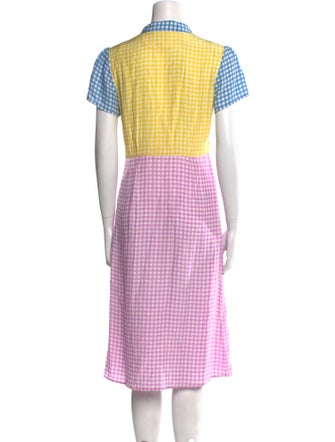 HVN Silk Midi Length Dress