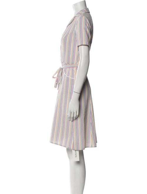 HVN Striped Knee-Length Dress