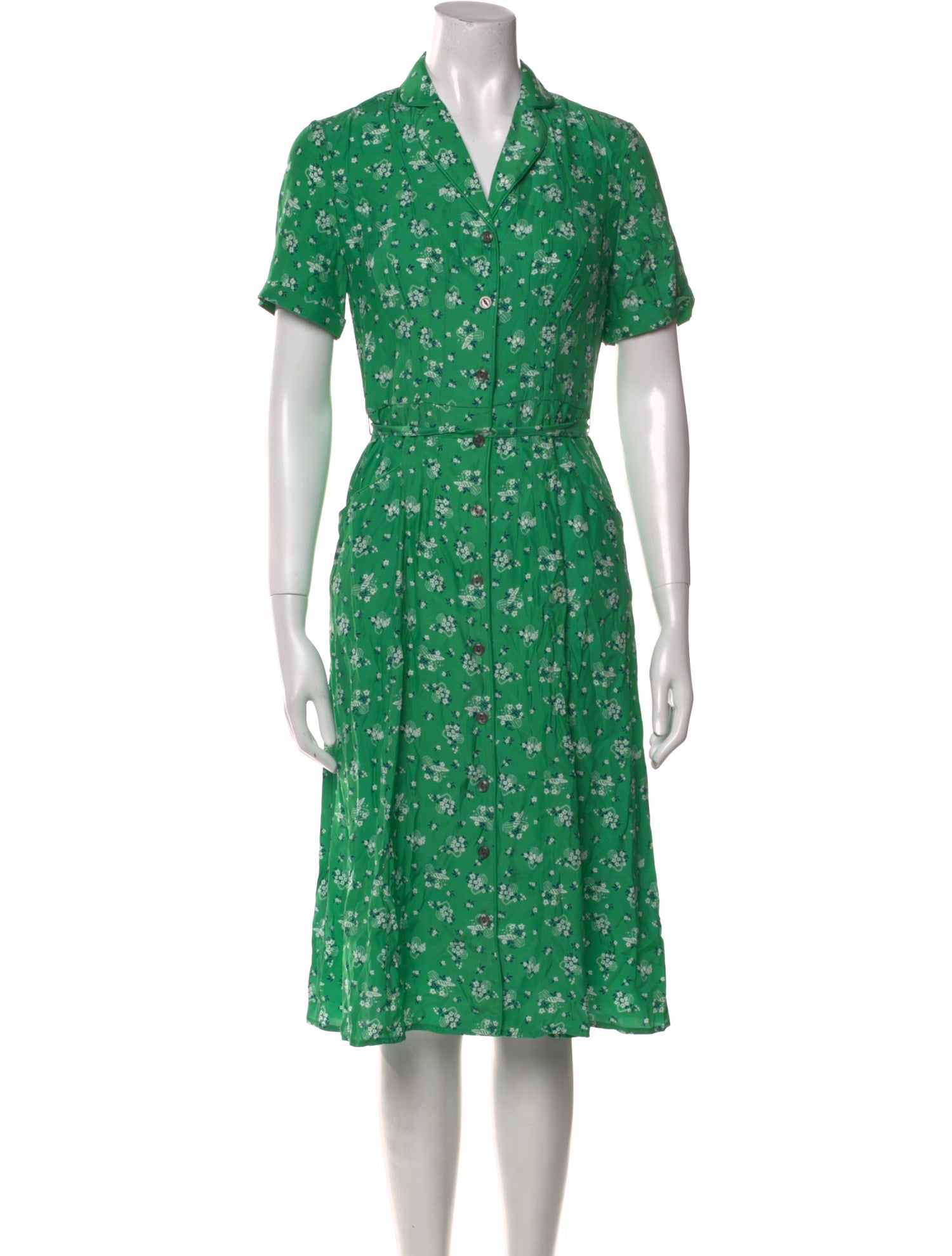 HVN Silk Midi Length Dress