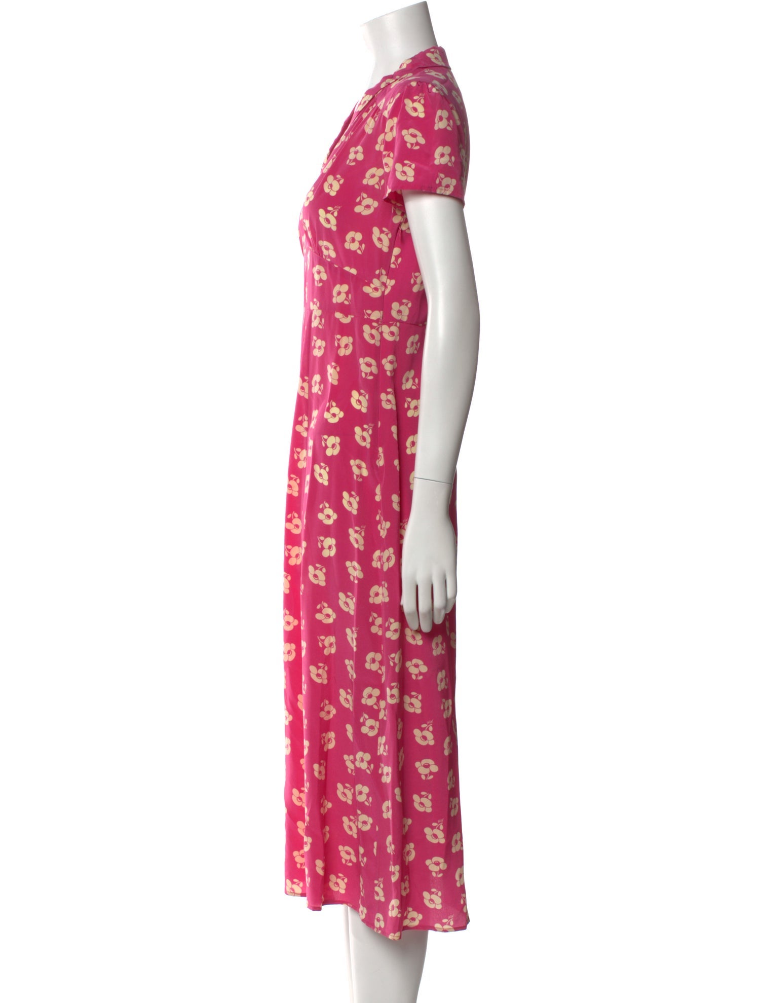 HVN Silk Midi Length Dress