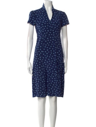 HVN Silk Knee-Length Dress