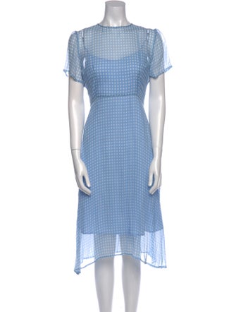 HVN Silk Midi Length Dress