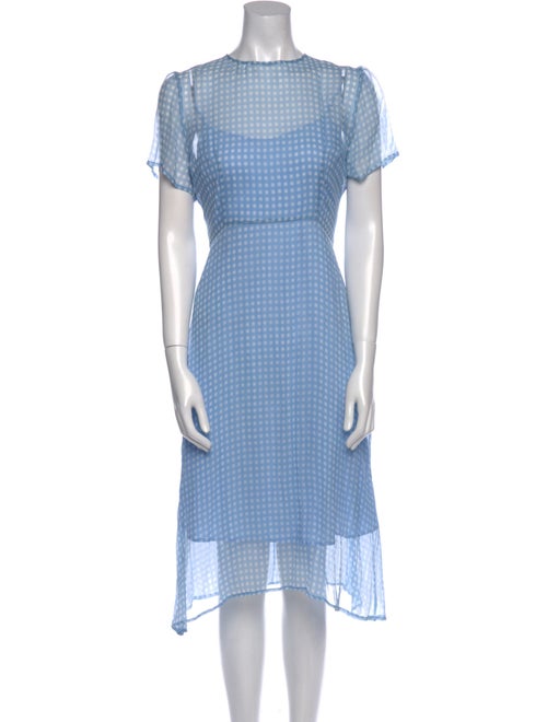 HVN Silk Midi Length Dress