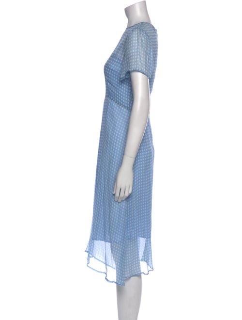 HVN Silk Midi Length Dress