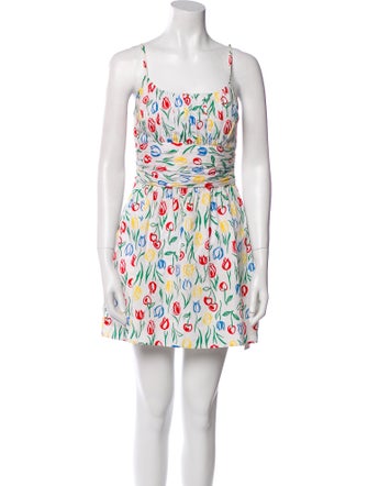 HVN Floral Print Mini Dress