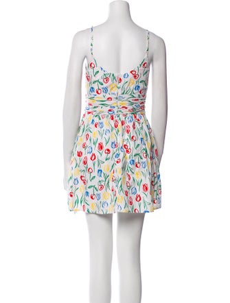 HVN Floral Print Mini Dress