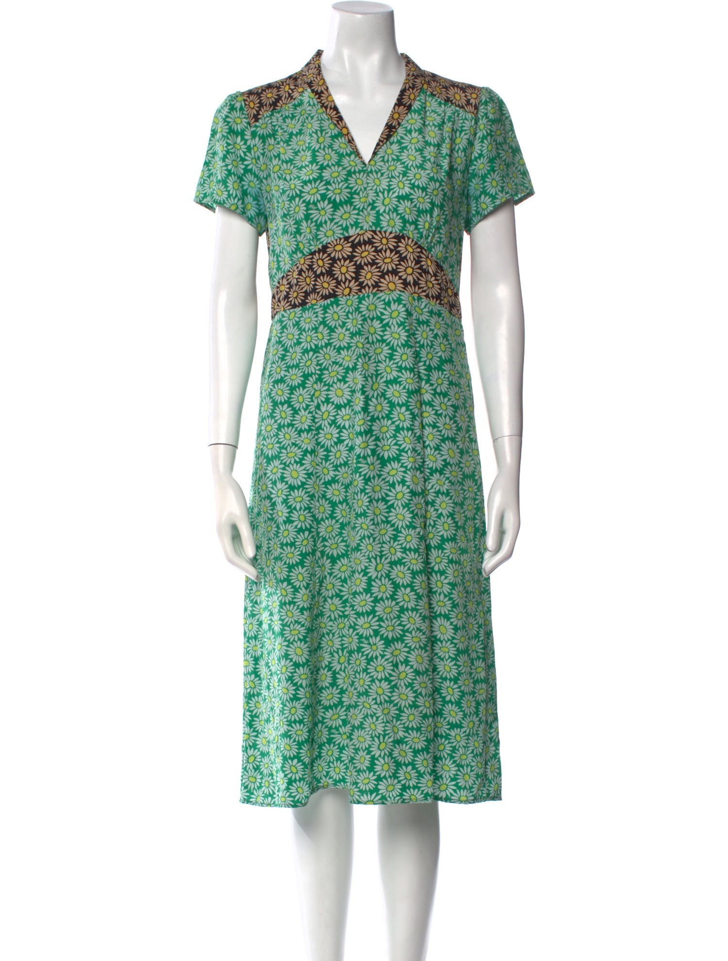 HVN Silk Midi Length Dress