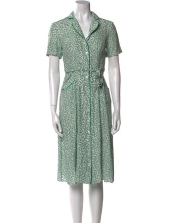 HVN Silk Knee-Length Dress