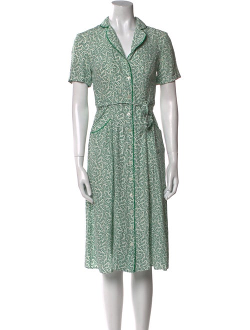 HVN Silk Knee-Length Dress