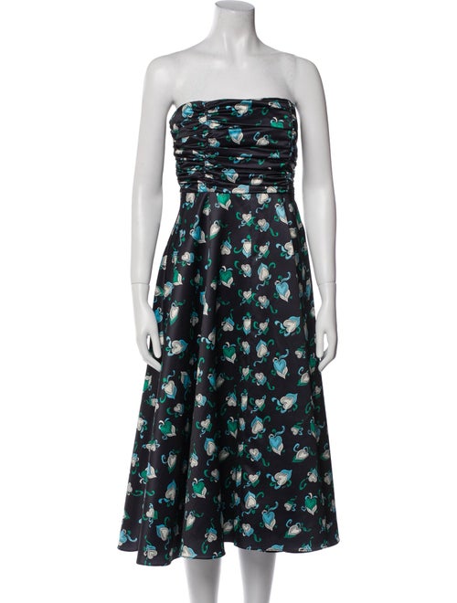 HVN Printed Knee-Length Dress