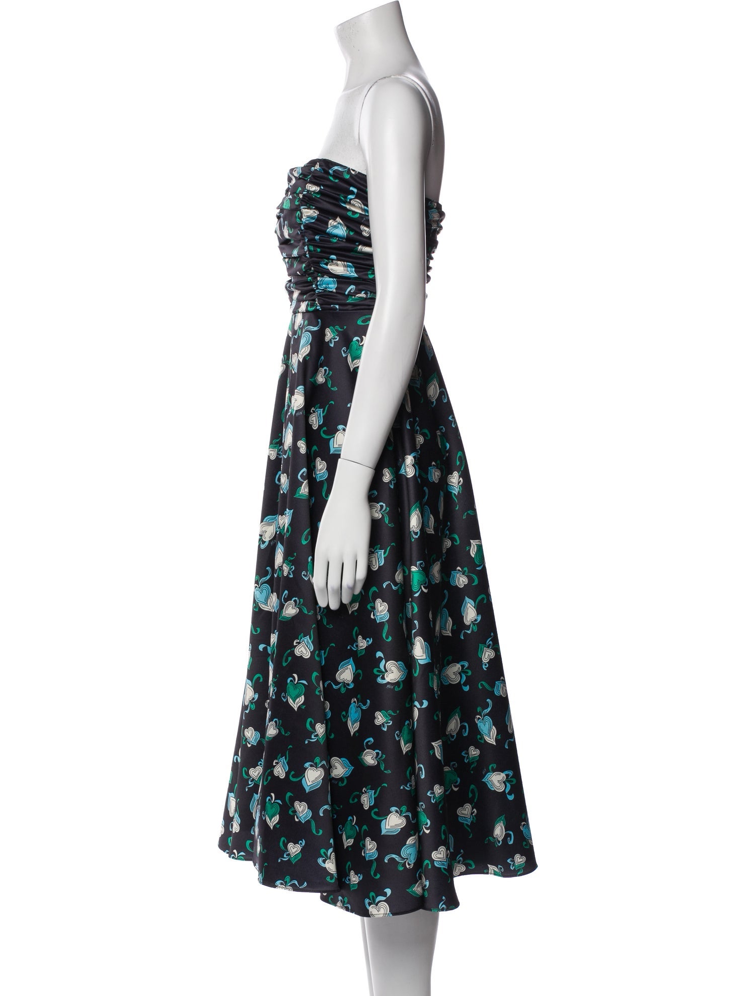 HVN Printed Knee-Length Dress